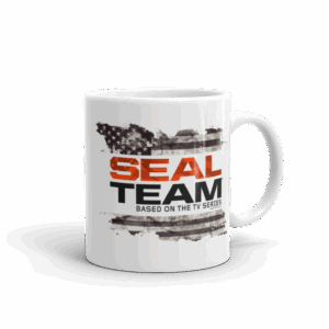 SEAL Team Logo Flag White Mug