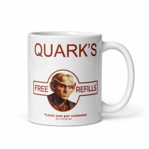 Star Trek Deep Space Nine Quark’s Inspired White Mug