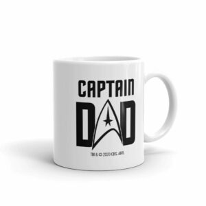 Star Trek The Original Series Captain Dad White Mug