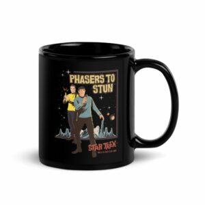 Star Trek The Original Series Phasers To Stun Black Mug
