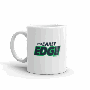 The Early Edge Podcast Logo White Mug