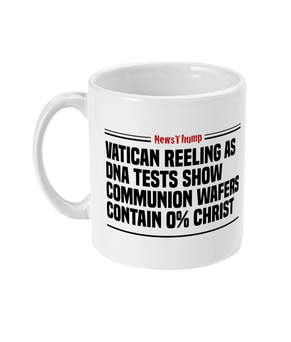 Vatican DNA Test NewsThump Headline mug Vatican DNA Test NewsThump Headline mug