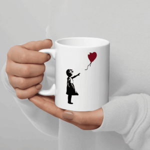 Banksy The Girl with a Red Balloon Artwork Mug