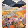 Beinn Tulaichean Scotland 2 Colourful Mountain Illustration Poster