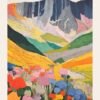 Cadair Idris Wales 2 Colourful Mountain Illustration Poster