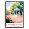 Chapel Hill Travel Print Poster North Carolina Dorm Student Souvenir Wall Art Landscape Picture Suitable For Home Room Living Room Office Bedroom Decor Unframed