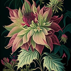 Dahlia Imperialis 1 Floral Botanical Vintage Poster Flower