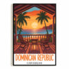 Dominican Republic Caribbean Vintage Travel Poster Wall Decor Wall Art Posters Prints Paintings Pictures For Living Room Office Bedroom Decor Unframed