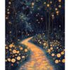 Gustav Klimt Print Night Forest Trees Painting Klimt Exhibition Poster Painting Decor