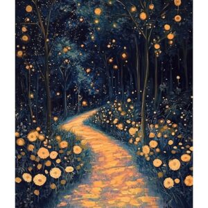 Gustav Klimt Print Night Forest Trees Painting Klimt Exhibition Poster Painting Decor