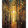 Gustav Klimt Print Sun Forest Trees Painting Klimt Exhibition Poster Painting Yellow Decor