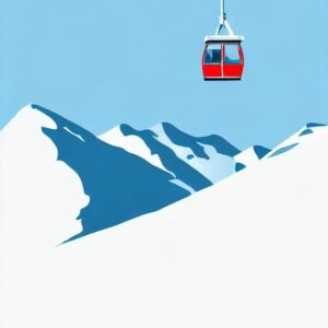 Ischgl, Austria Minimal Skiing Poster