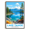 Lake Tahoe California Vintage Travel Poster Wall Decor Wall Art Posters Prints Paintings Pictures For Living Room Office Bedroom Decor Unframed