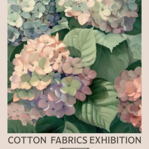 Liberty London Print William Morris Textiles Pink Blue Hydrangea Flower
