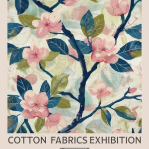 Liberty London Print William Morris Textilespink Blue Cherry Blossom