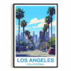 Los Angeles California Wall Art Vintage Travel Posters Nature City Landscape Picture Prints Suitable For Home Room Living Room Office Bedroom Aesthetic Decor Unframed