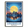 Louisville Kentucky Vintage Travel Poster City Moon Souvenir Wall Art Landscape Prints Paintings Picture For Home Room Living Room Office Bedroom Decor Unframed