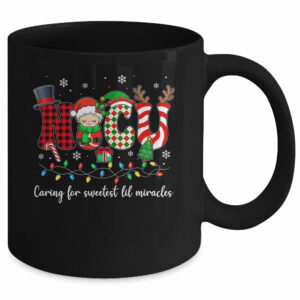 NICU Caring For Sweetest Lil Miracles Christmas Nurse Mug