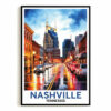 Nashville Tennessee Vintage Travel Poster Nature City Wall Art Landscape Picture Prints Suitable For Home Room Living Room Office Bedroom Aesthetic Decor Unframed