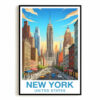 New York Wall Art Vintage Travel Posters Nature City Landscape Picture Prints Suitable For Home Room Living Room Office Bedroom Aesthetic Decor Unframed