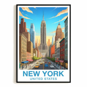 New York Wall Art Vintage Travel Posters Nature City Landscape Picture Prints Suitable For Home Room Living Room Office Bedroom Aesthetic Decor Unframed