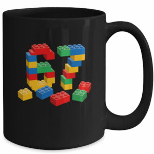 Number 67 Six Seven Meme Blocks Brick Birthday Builder Kids Mug