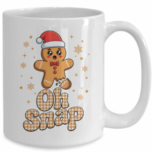 Oh Snap Christmas Gingerbread Man Cute Cookie Baking Team Mug
