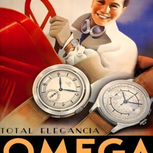 Omega Watch, Vintage Advertising Poster, Home Decoration