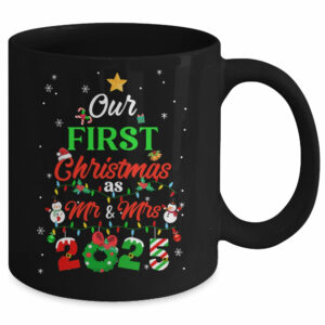 Our First Christmas As Mr And Mrs 2025 Couple Wife Husband Mug