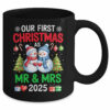 Our First Christmas As Mr & Mrs 2025 Snowman Couple Matching Mug