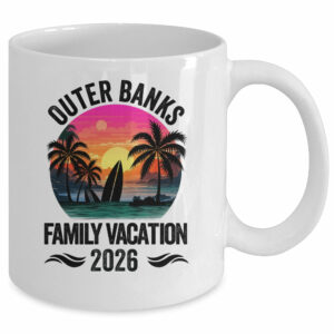 Outer Banks Family Vacation 2026 Matching Outfits Beach Summer Mug
