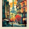 Paris 3 Vintage Travel Poster
