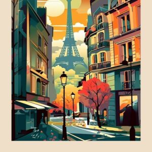 Paris 3 Vintage Travel Poster