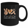 Peace Love Cure Orange Ribbon Leukemia Cancer Awareness Mug