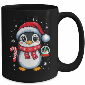 Penguin Christmas Candy Cane Winter Xmas Women Girl Boy Mug