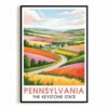 Pennsylvania Travel Print Poster Nature Keystone State Scenic Vista Souvenir Wall Art Landscape Picture For Home Room Living Room Bedroom Decor Unframed