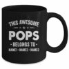 Personalized Pops Custom Kids Name This Awesome Pops Belongs To Pops Fathers Day Birthday Christmas Mug