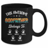 Personalized This Awesome Godfather Belongs To Custom Kids Name Vintage Fathers Day Birthday Christmas Mug