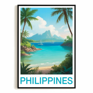Philippines Landscape Poster Tropical Ideal Travel Souvenir For Adventurers Wall Art Landscape Print Painting For Home Decor Living Room Office Bedroom Decor Unframed