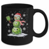 Pickleball Snowman Player Santa Hat Christmas Funny Xmas Mug