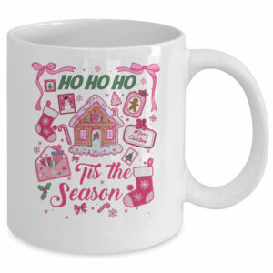 Pink Christmas Tis The Season Xmas Cute Girly Holiday Women Mug