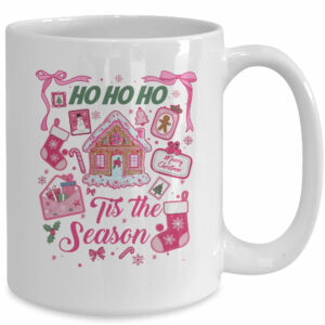 Pink Christmas Tis The Season Xmas Cute Girly Holiday Women Mug