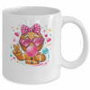 Pink Gingerbread Girl With Sunglasses Blowing Bubble Xmas Mug