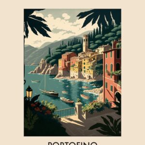 Portofino Italy 1 Vintage Travel Poster