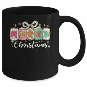 Preppy Merry Christmas Girly Xmas Cute Coquette Bow Girl Mug