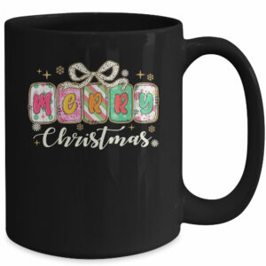 Preppy Merry Christmas Girly Xmas Cute Coquette Bow Girl Mug