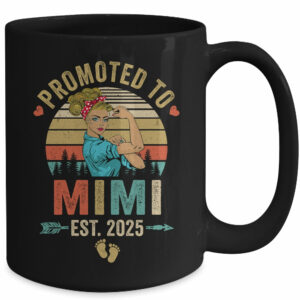 Promoted To Mimi Est 2025 Retro First Time Mimi Mug