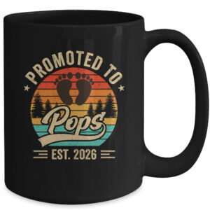 Promoted To Pops Est 2026 Grandparents Baby Announcement Mug