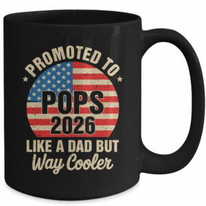 Promoted To Pops Est 2026 Soon To Be New Grandad US Flag Mug