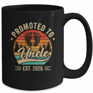 Promoted To Uncle Est 2026 Grandparents Baby Announcement Mug